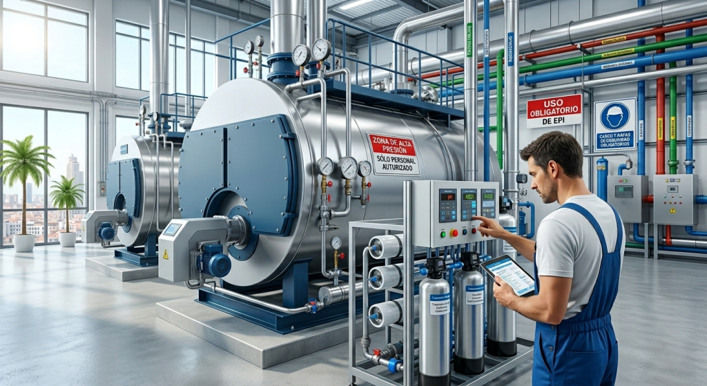 Mantenimiento de calderas de vapor tratamiento del agua.