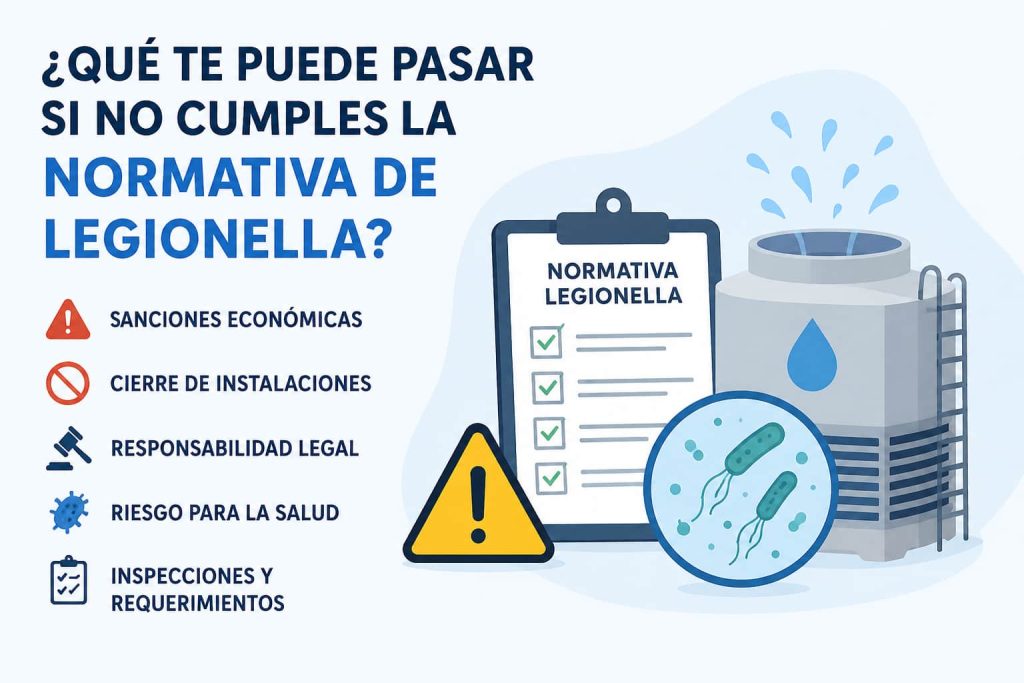 Qué te puede pasar si no cumples la normativa de Legionella