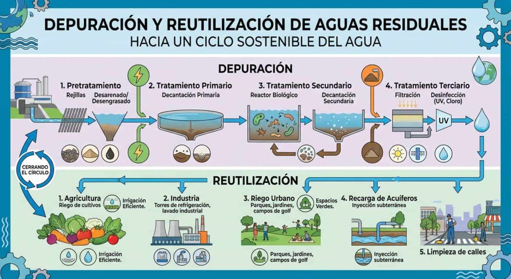 Depuración y reutilización de aguas residuales